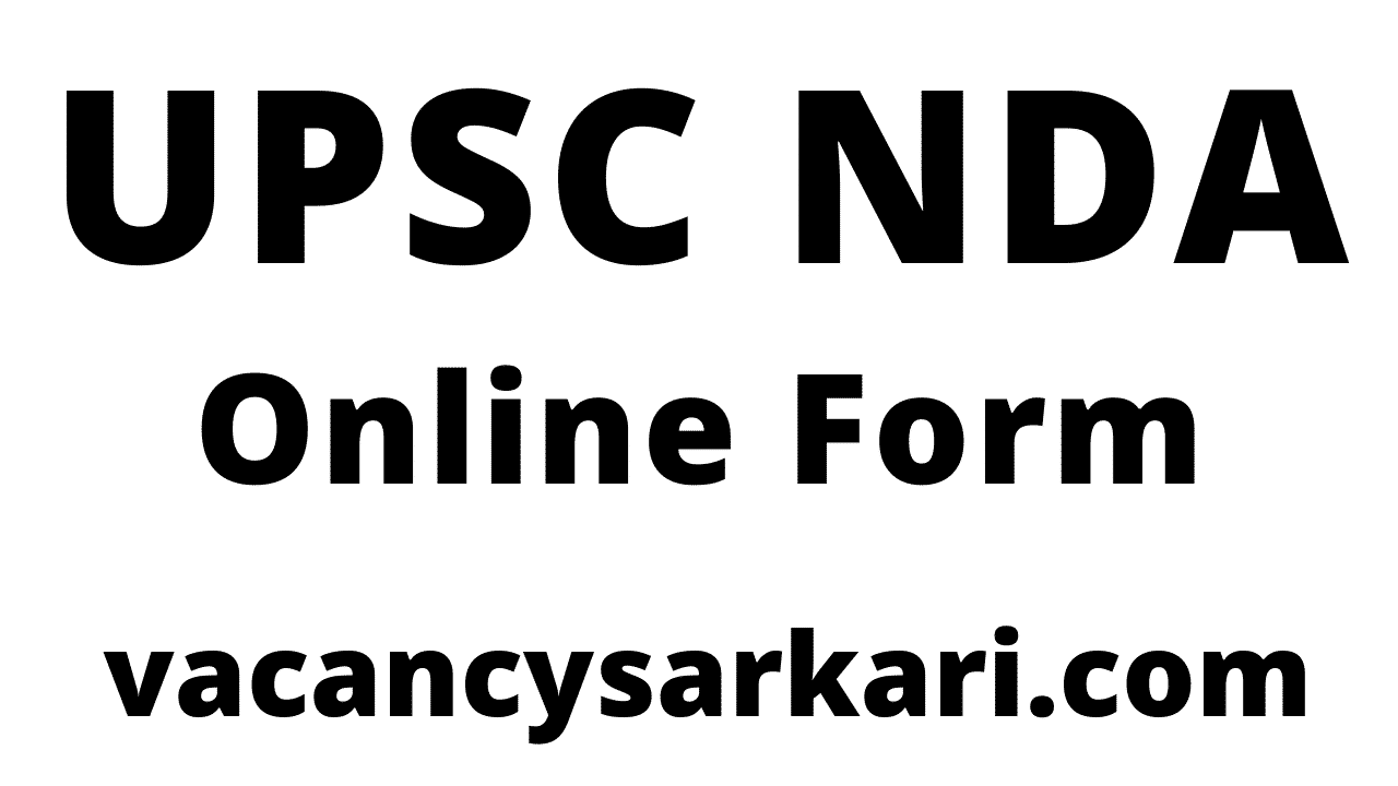 UPSC NDA Online Form