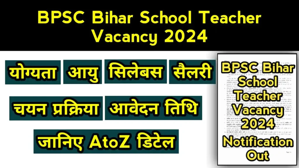 BPSC Bihar School Teacher Vacancy